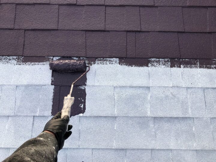 屋根：中塗り（２回目）