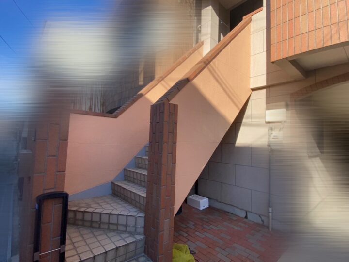 大阪市平野区　K様邸　外階段塗装工事